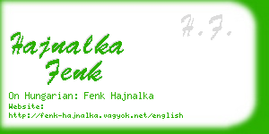 hajnalka fenk business card